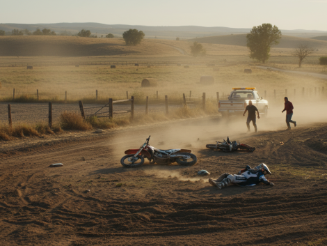 un homme perd la vie dans un tragique accident de moto-cross sans casque ni protection, sa fille partage un témoignage bouleversant.