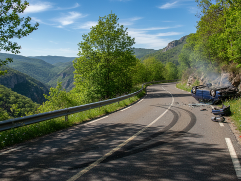 en mai, découvrez la beauté de la lozère tout en restant prudent sur la route : couper les virages peut entraîner des conséquences dramatiques. profitez de la région en toute sécurité !