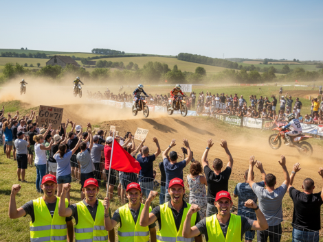 à lacapelle-marival, 300 bénévoles se mobilisent pour organiser un événement exceptionnel de moto-cross, alliant passion et esprit communautaire.