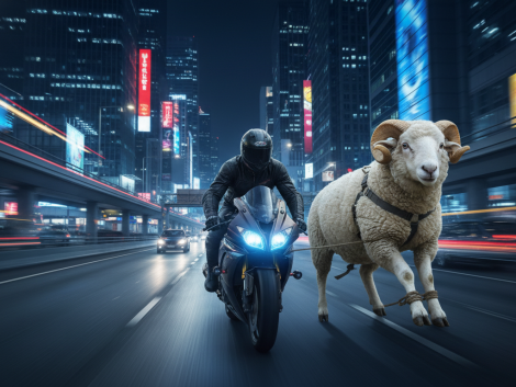 découvrez une vidéo incroyable d'un mouton perché sur le guidon d'une moto filant à toute vitesse sur le périphérique lors de l'aïd, un moment surprenant et insolite à ne pas manquer.
