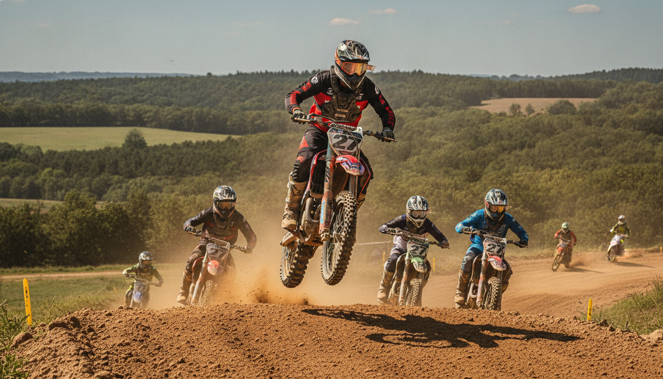 découvrez comment alexandre mordret, dans la force de la trentaine, s'impose avec brio face aux jeunes talents lors du moto-cross de corseul.