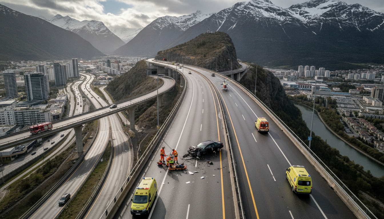 accident sur l'autoroute a41 en isère impliquant une voiture et une moto. suivez les informations et les conditions de circulation en temps réel.