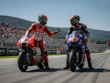 revivez l'altercation exclusive lors du motogp en république tchèque où bezzecchi présente ses excuses après un coup porté. découvrez les détails et réactions.