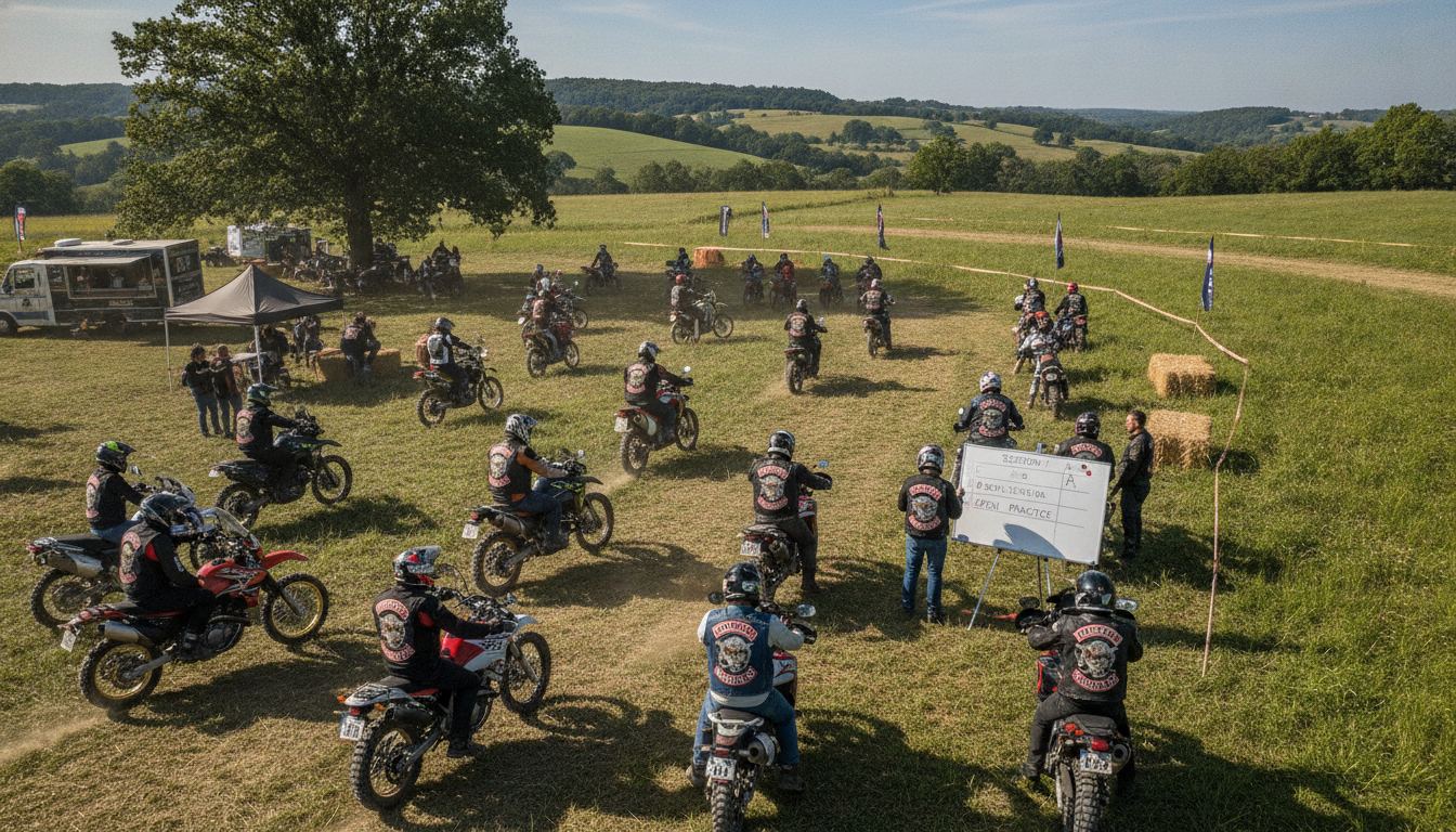 découvrez en images le nouveau motoclub de lentilly qui innove avec une journée de roulage sur prairie, alliant passion et convivialité pour les amateurs de motocross.