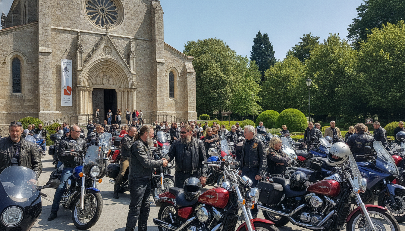 découvrez comment 120 passionnés de motos se sont réunis pour un pèlerinage exceptionnel alliant foi, camaraderie et aventure au sanctuaire.