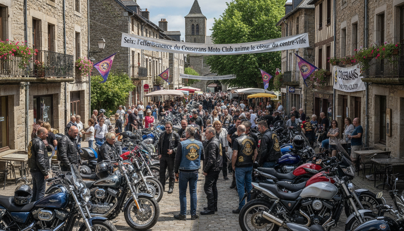 découvrez l'effervescence du couserans moto club qui anime le cœur du centre-ville de seix, un rendez-vous incontournable pour les passionnés de motos et d'ambiance conviviale.