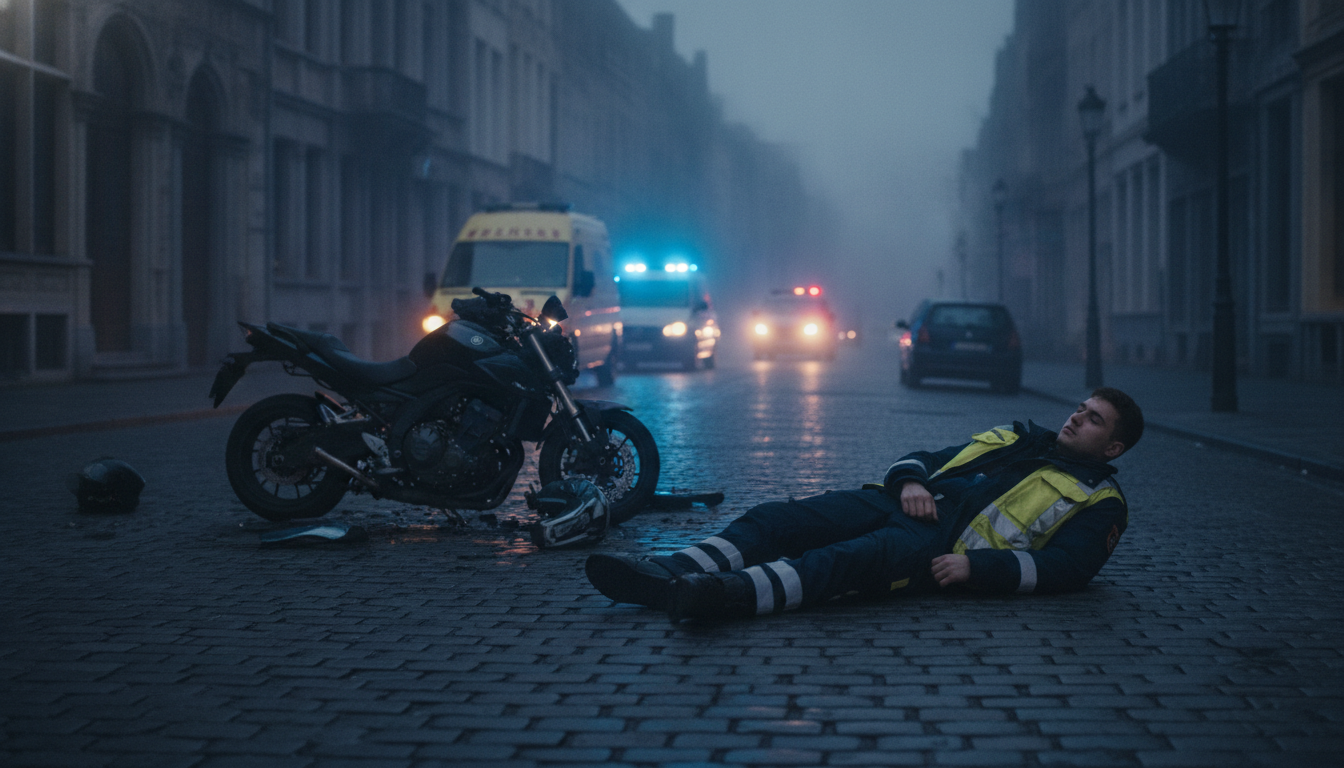 tragédie à binche : victor moisse, ambulancier prometteur de 22 ans, perd la vie dans un grave accident de moto, suscitant une vague d'émotion dans la communauté.