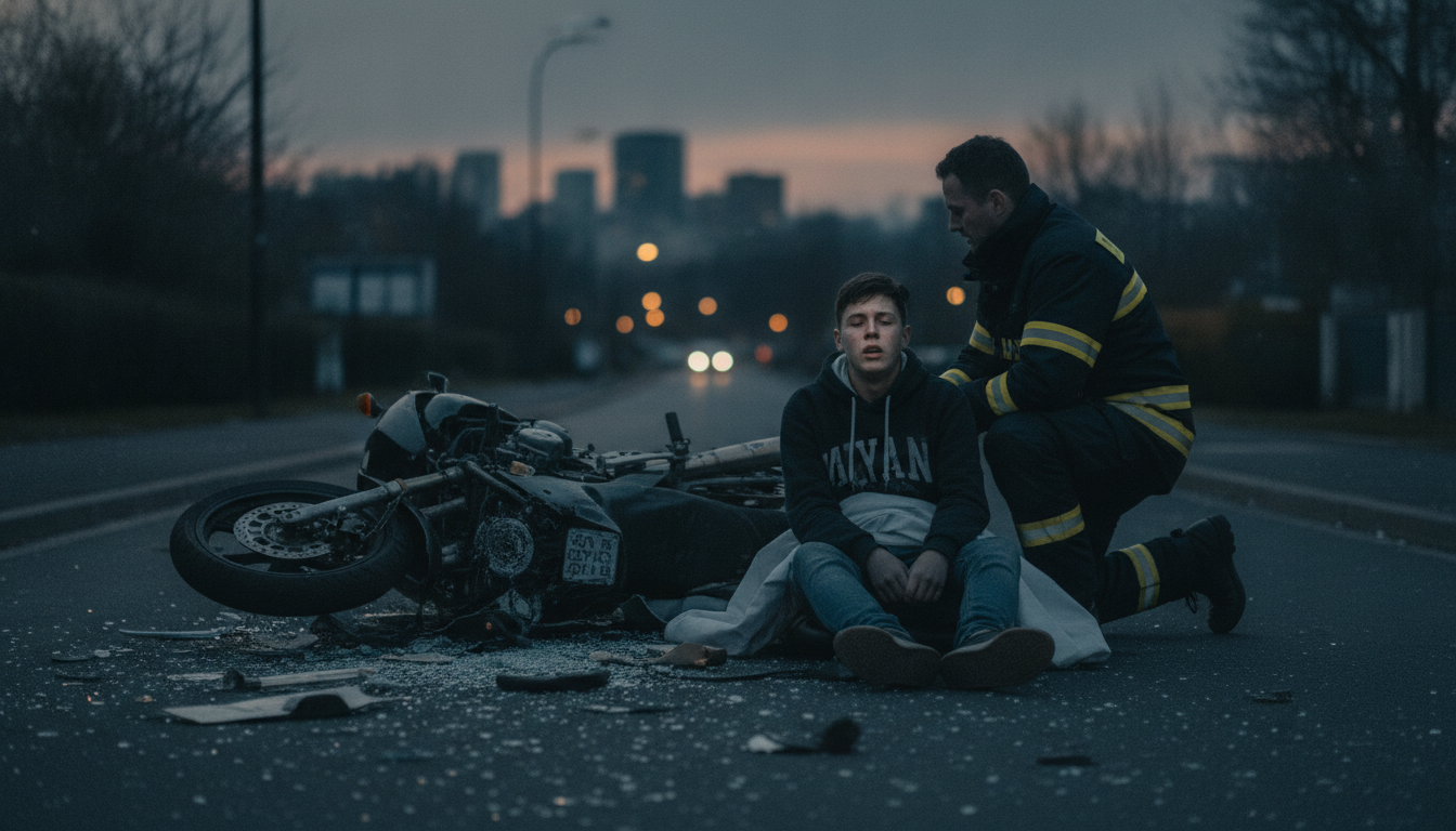 un motard en état d'ivresse et sans permis provoque un accident mortel près de lyon, causant la mort de kilyan, 17 ans. un drame bouleversant illustrant une imprudence désespérante.