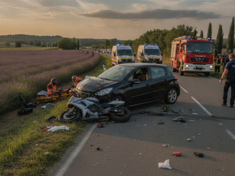un homme grièvement blessé suite à une violente collision entre une voiture et une moto en vendée. découvrez les détails de cet accident spectaculaire.