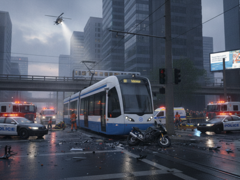 découvrez les détails de la collision spectaculaire entre un tramway et une moto à un carrefour en essonne, ainsi que le sort réservé au motard et à son passager.