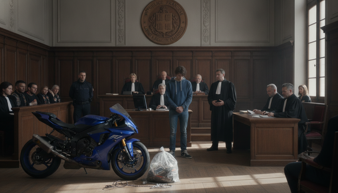 à gisors, après un vol de moto, les explications des accusés n'ont pas convaincu le tribunal, qui se penche sur cette affaire avec rigueur.