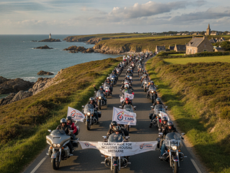 les motards collectent 1 657 € pour soutenir les habitats inclusifs de l’association familles solidaires en bretagne, favorisant l'entraide et l'inclusion.