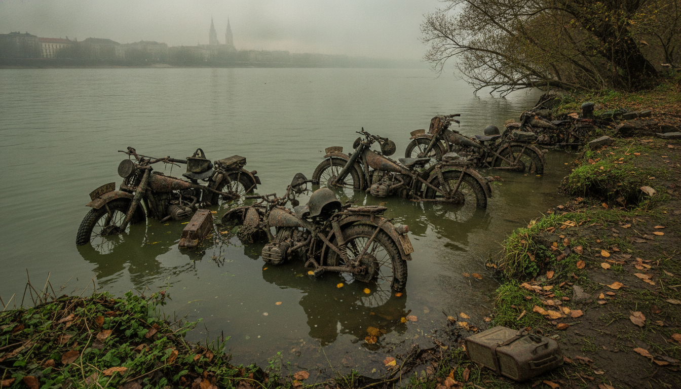 découvrez l'enquête sur les motos retrouvées dans le danube et le destin des restes des soldats de la wehrmacht associés à cette découverte.