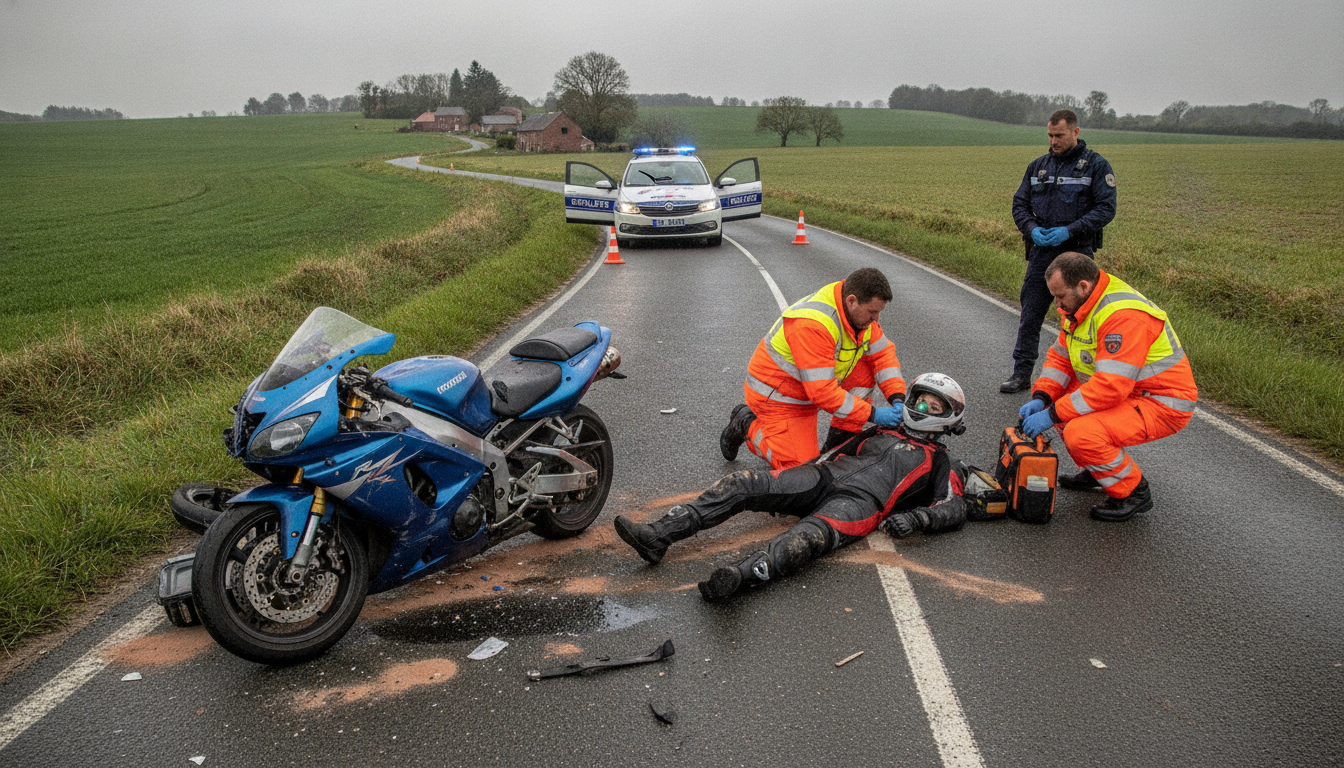découvrez les détails de l'accident grave impliquant une jeune motarde de 19 ans dans le pas-de-calais. suivez les informations et les mesures prises suite à cet événement.
