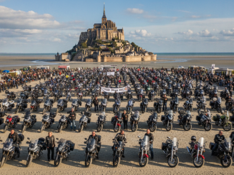 près de 700 motards se réuniront dans la baie du mont saint-michel le 15 août pour une rencontre exceptionnelle alliant passion, paysages époustouflants et esprit de camaraderie unique.