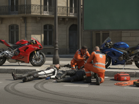 deux motards grièvement blessés en savoie après une chute violente contre un trottoir. découvrez les circonstances de l'accident et l'état des victimes.