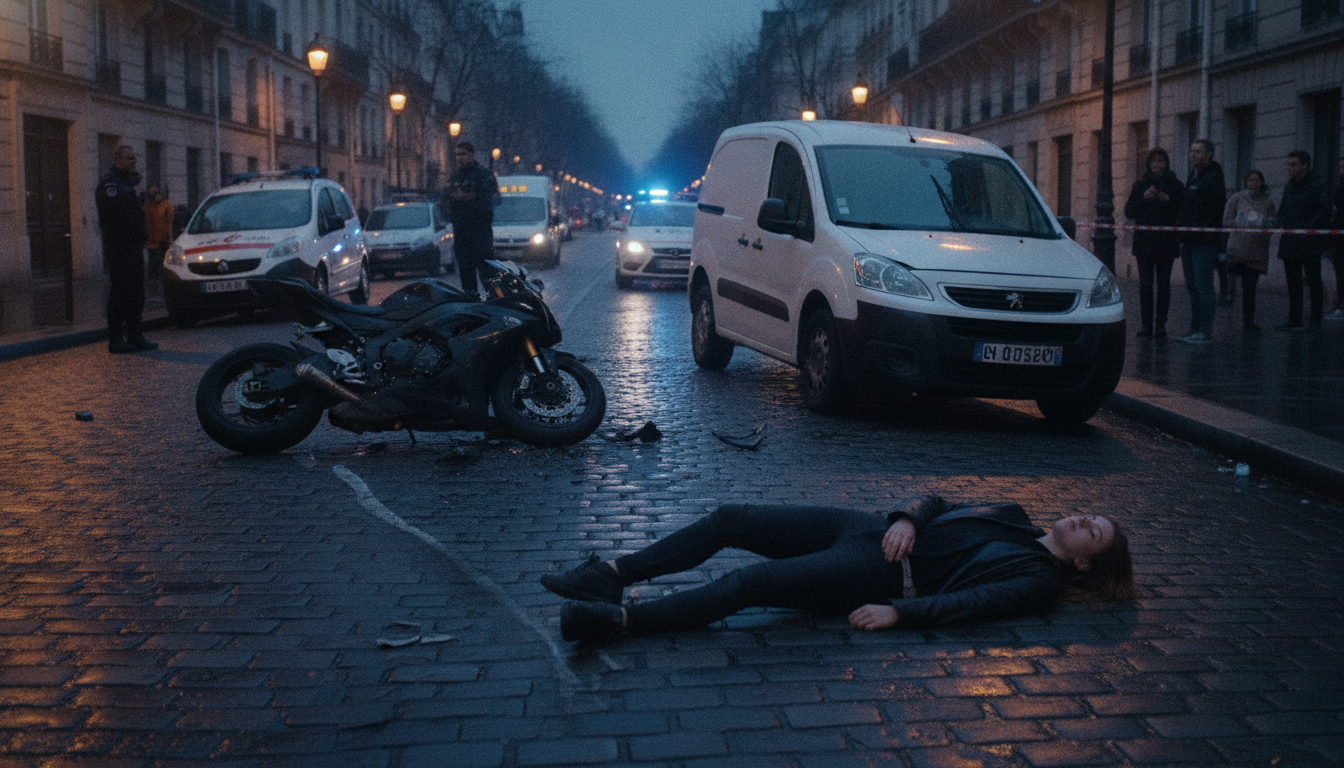une jeune française de 22 ans perd la vie dans un tragique accident impliquant sa moto et une camionnette. découvrez les circonstances de ce drame.