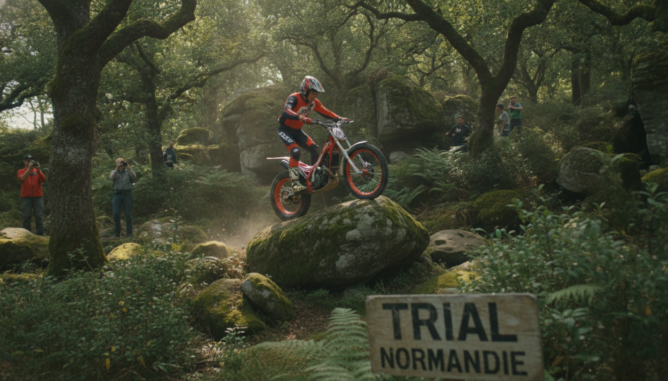 découvrez le lancement passionnant du championnat de trial de normandie au moto-club de pierrefitte-en-cinglais, un événement incontournable pour les amateurs de moto tout-terrain.