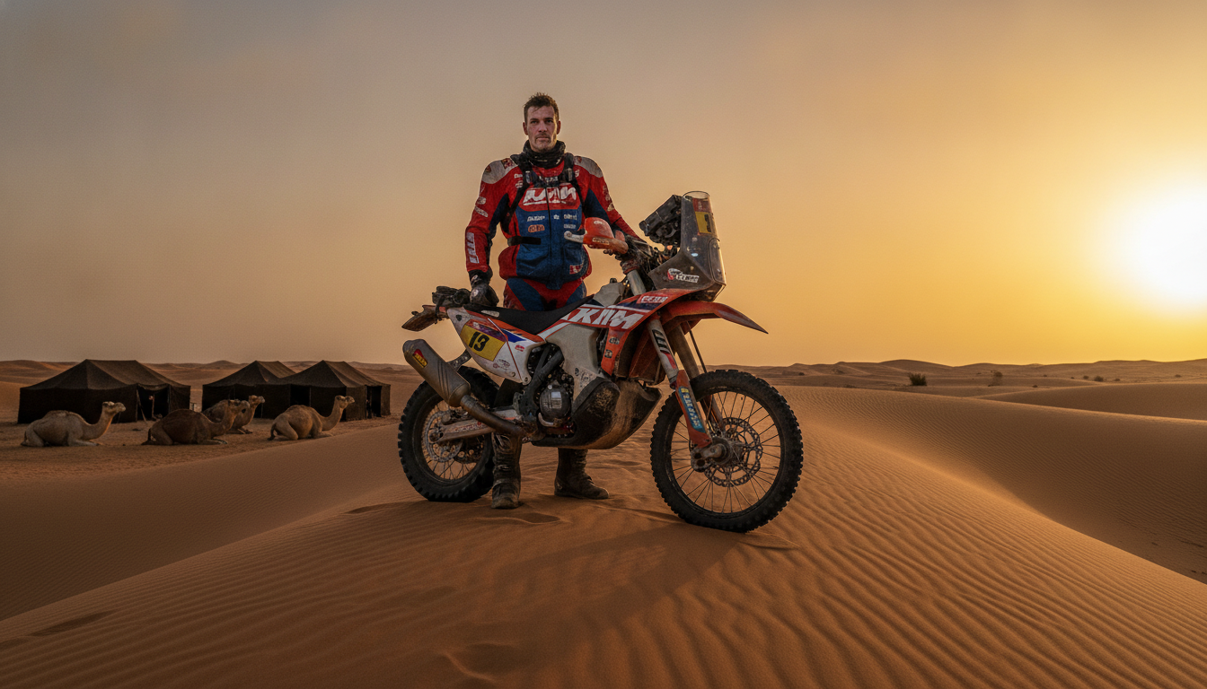 deux ans après son grave accident, jean-loup lepan le picard retrouve le maroc pour préparer le dakar, déterminé à relever ce nouveau défi en moto.