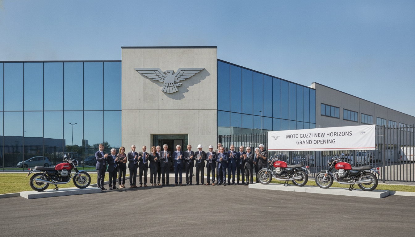 moto guzzi inaugure une nouvelle usine, marquant un tournant historique et ouvrant un chapitre inédit pour la légendaire marque italienne de motos.
