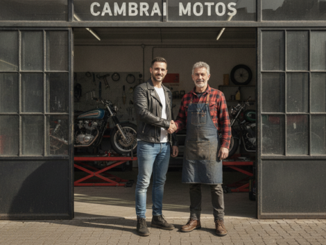 découvrez comment tom bonduelle et son père nicolas unissent leurs forces pour créer cambrai motos, une aventure familiale passionnée par les deux-roues.