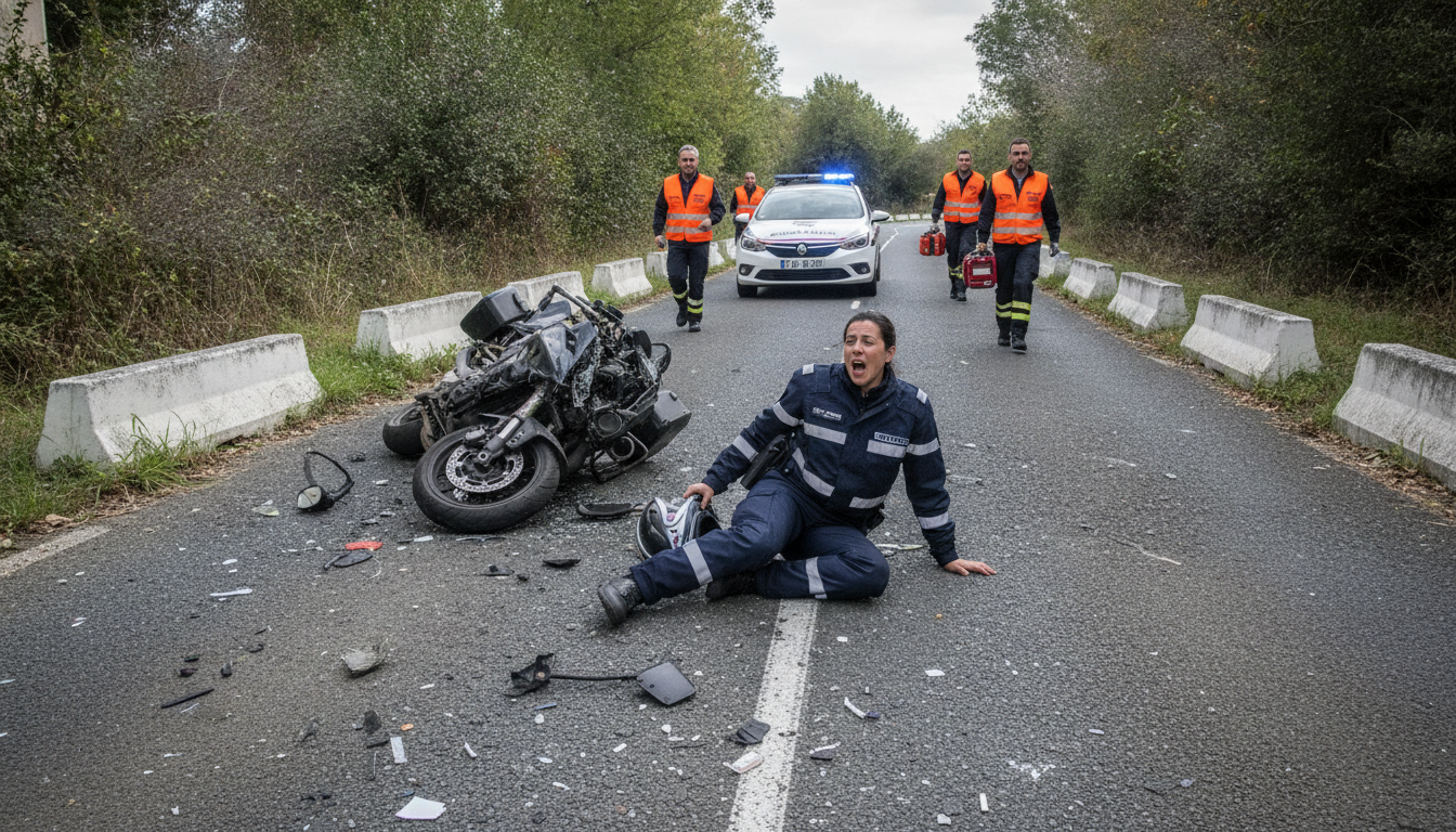 une gendarme a été victime d'une collision avec une moto en bretagne. le conducteur de la moto a été mis en examen pour tentative de meurtre, une enquête est en cours.