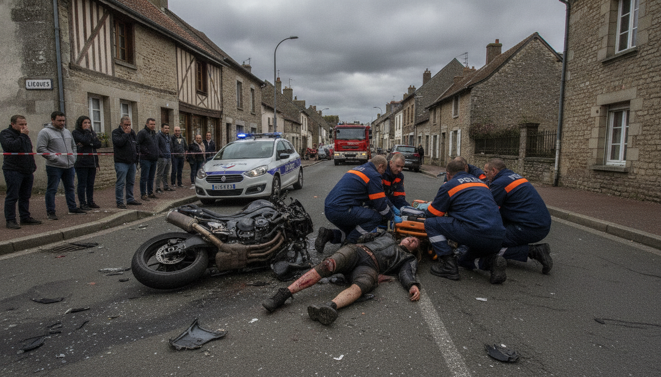 à licques, une femme de 30 ans a été gravement blessée suite à une collision avec une moto en pleine rue. découvrez les détails de cet accident et les mesures prises.